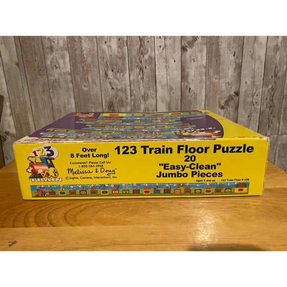 Melissa & Doug 123 Train Floor Puzzle 8 Long 20 Jumbo Easy-Clean Pieces Ages 3+ - Picture 5 of 8